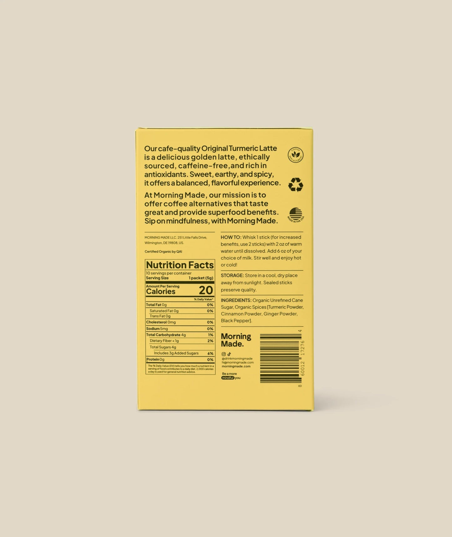 Original Turmeric Latte 20pk (10 Pack x 2) - Morning Made