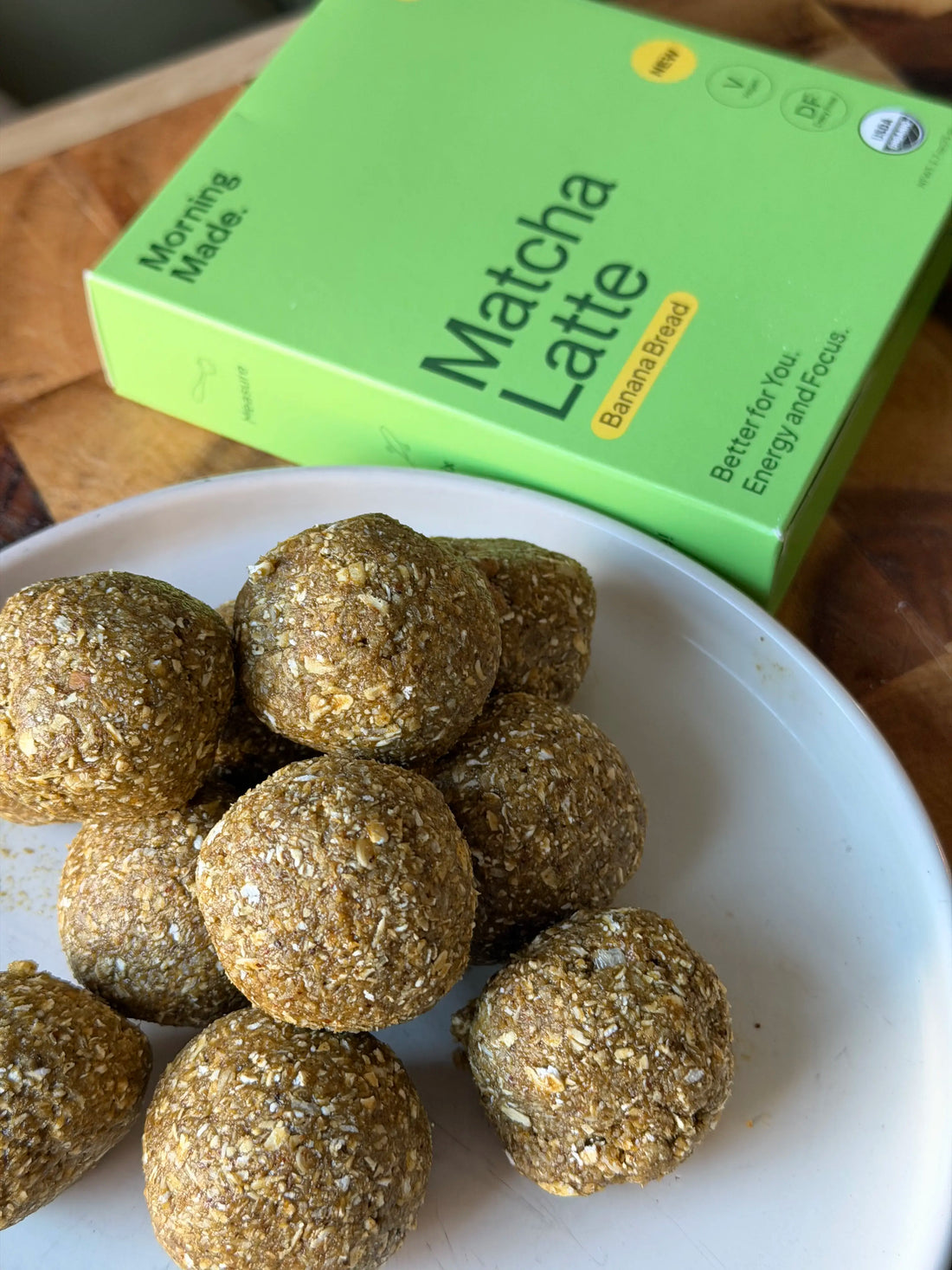Banana Bread Matcha Protein Balls