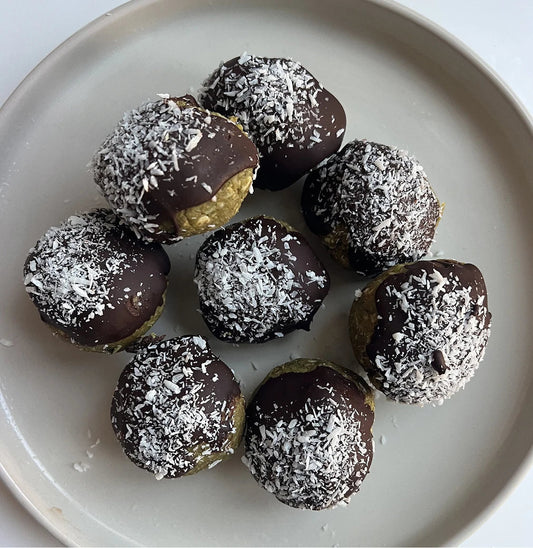 Coconut Matcha Protein Balls - Morning Made