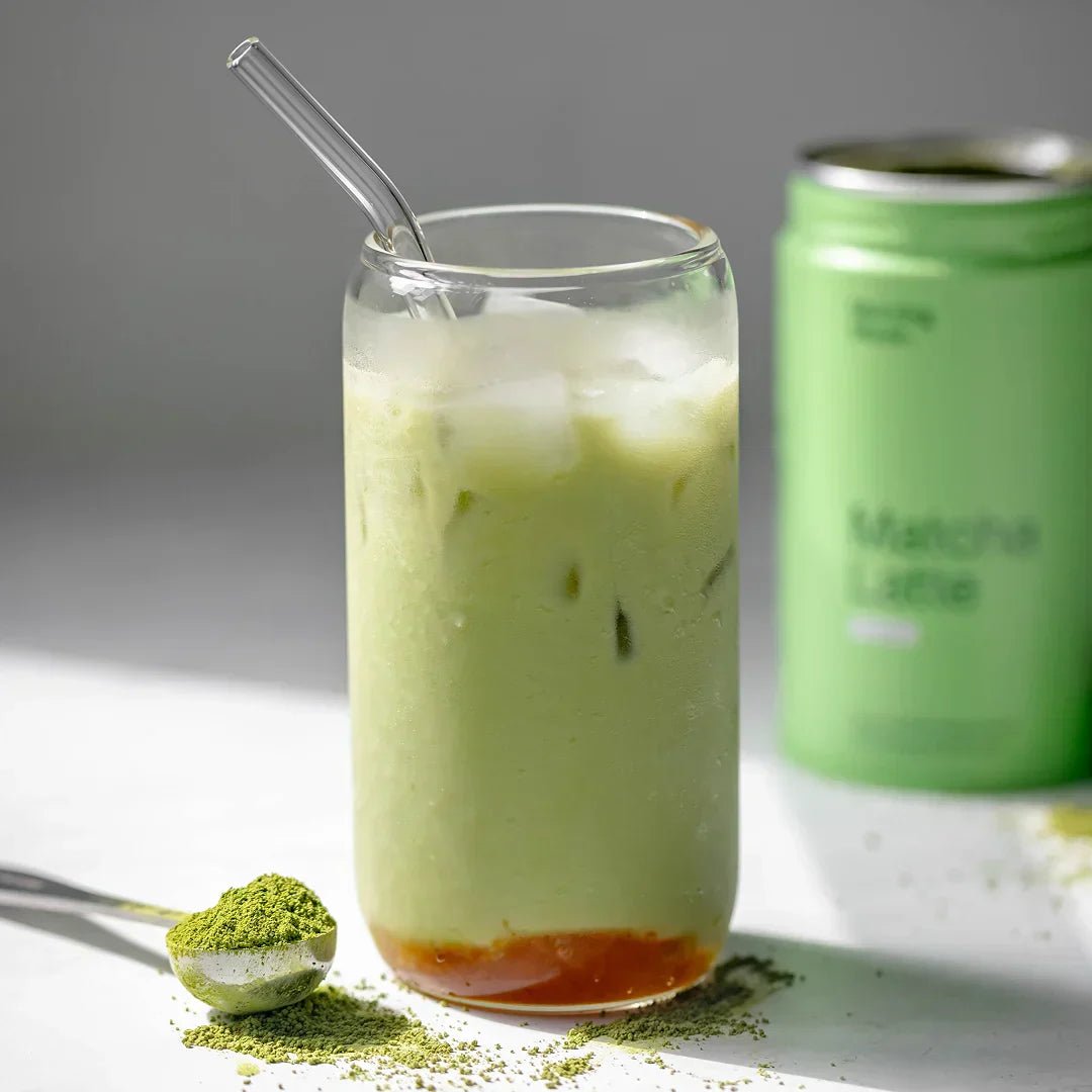 Peach Iced Matcha Latte - Morning Made