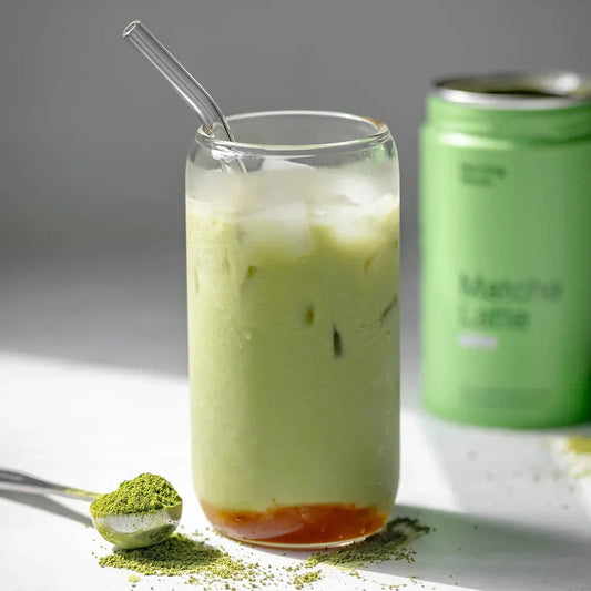 Peach Iced Matcha Latte - Morning Made