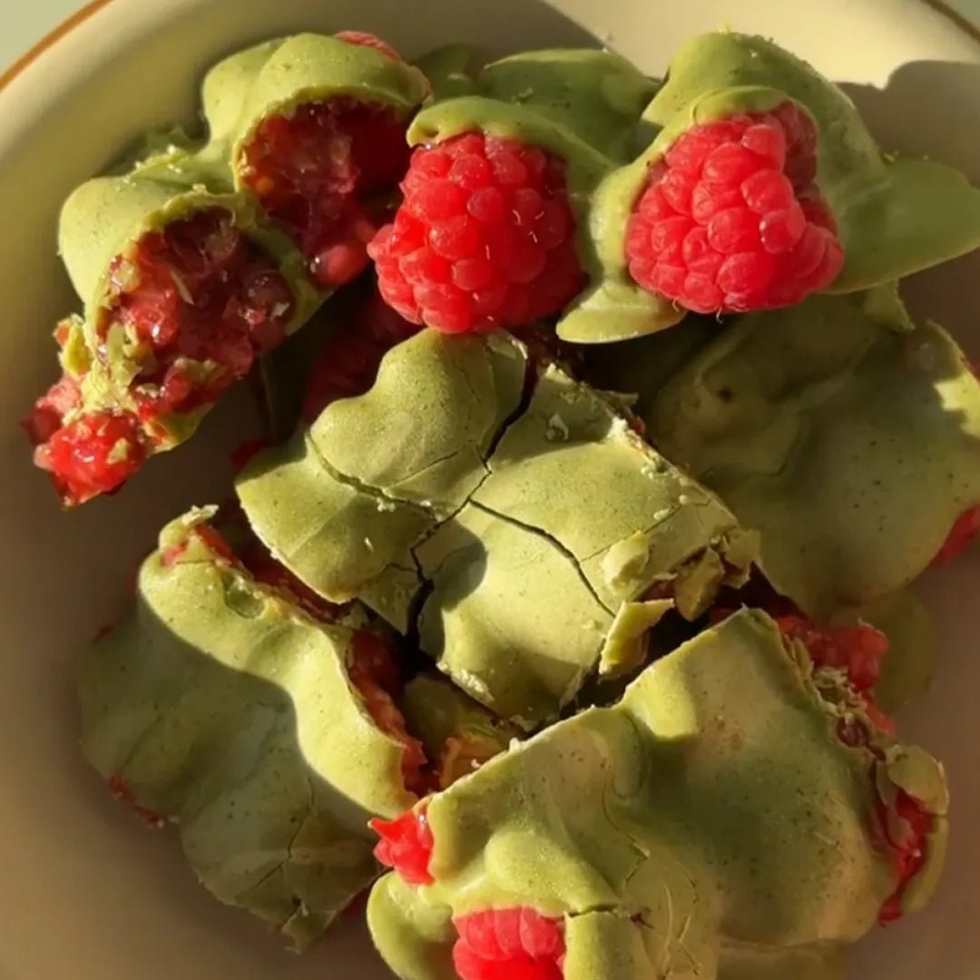 Raspberry Matcha Chocolate Bark - Morning Made