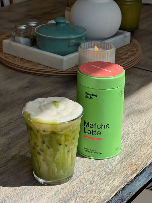 Strawberry Matcha Latte with Salted Honey Butter Cold Foam - Morning Made