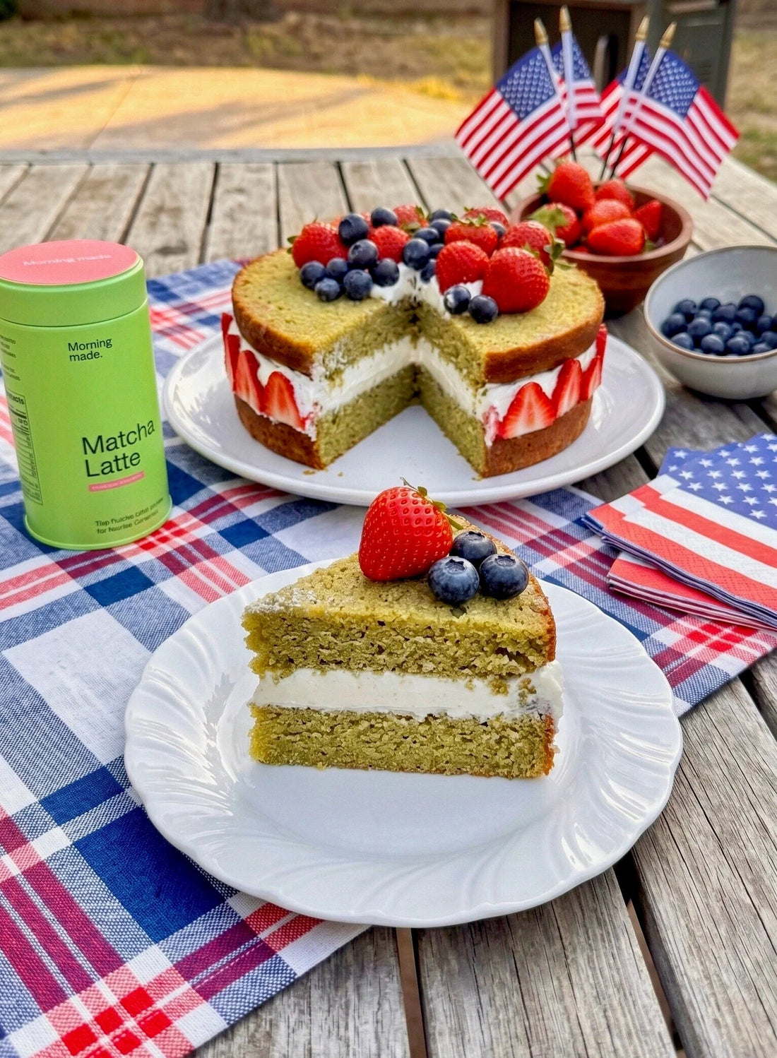 Strawberry Matcha Shortcake - Morning Made