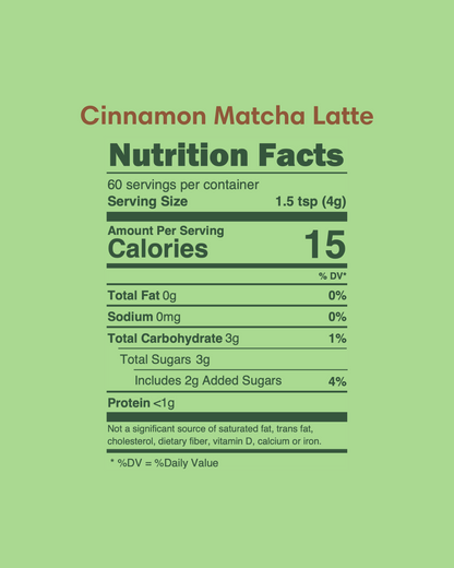 Cinnamon Matcha Latte (3 Pack)