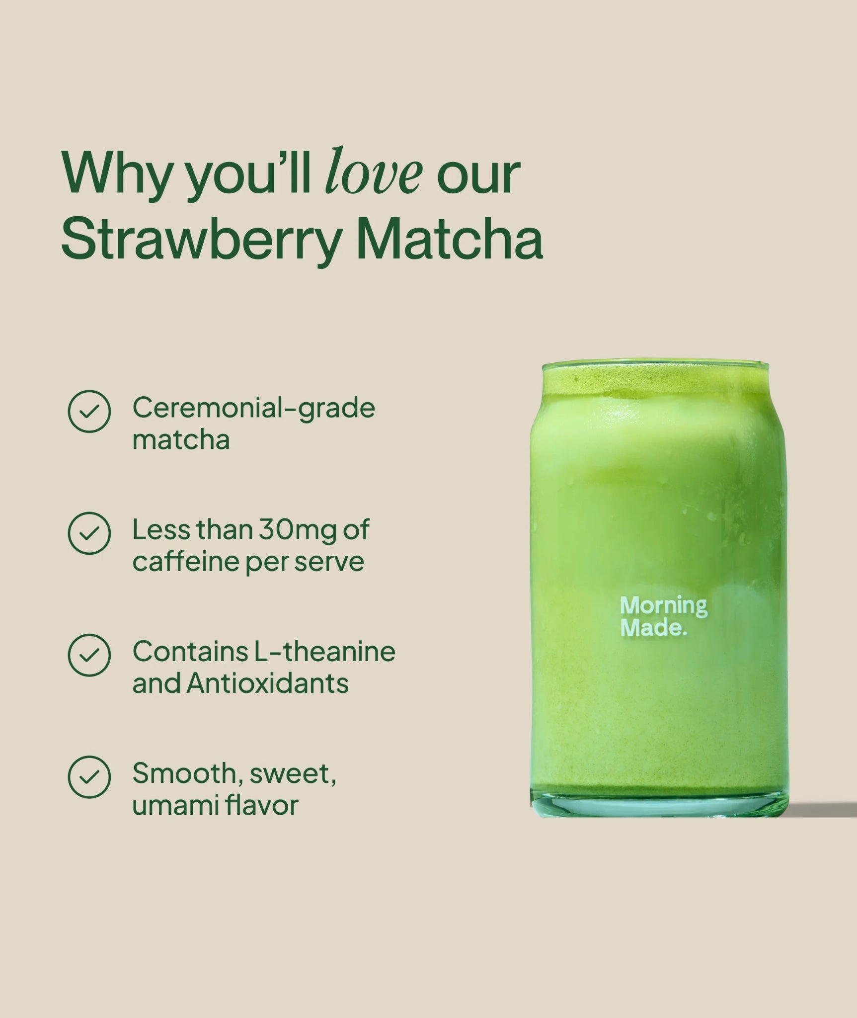 Strawberry Matcha Latte - Morning Made